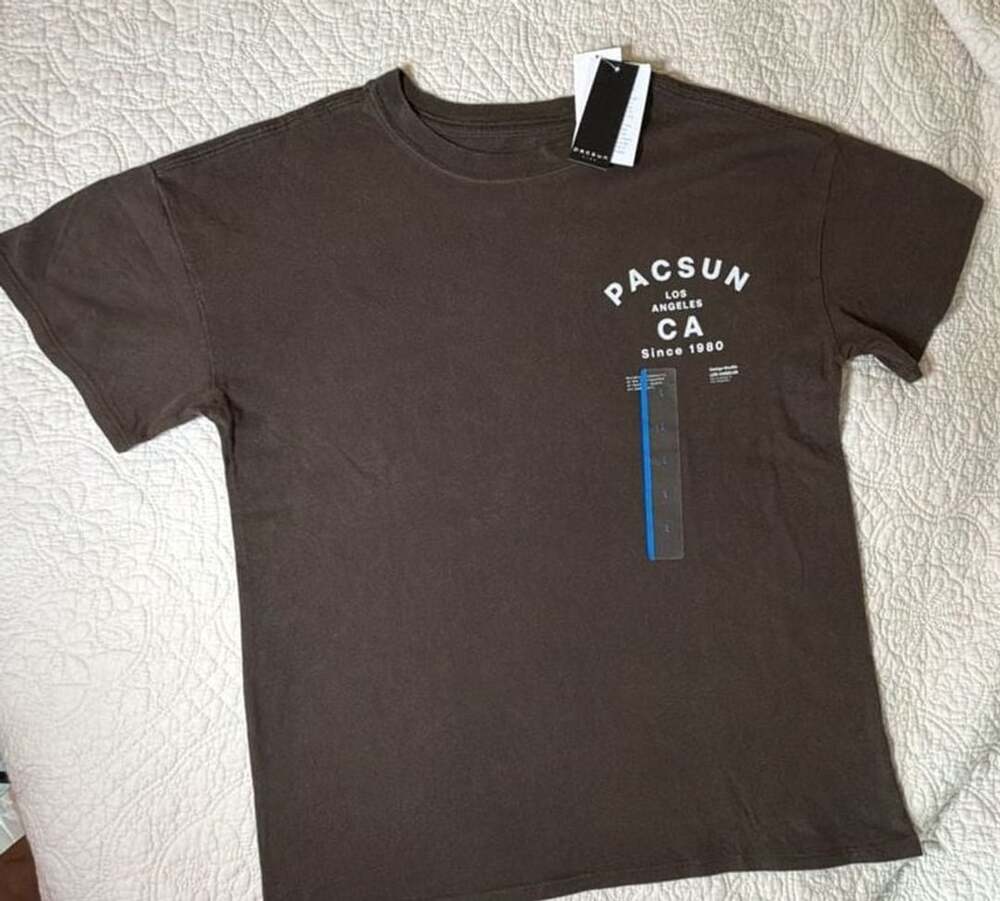 Pacsun Kids Oversized Graphic T-Shirt Size L 12 Brown